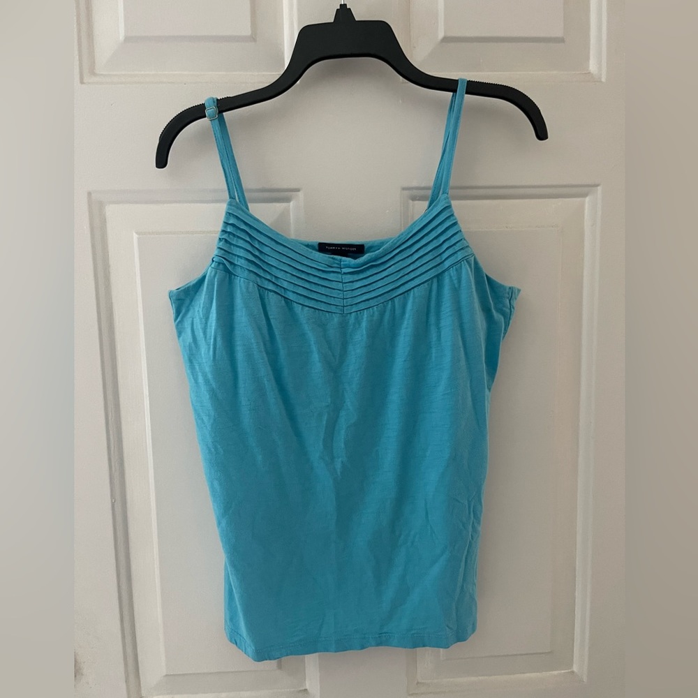 Blue Spaghetti Strap Top